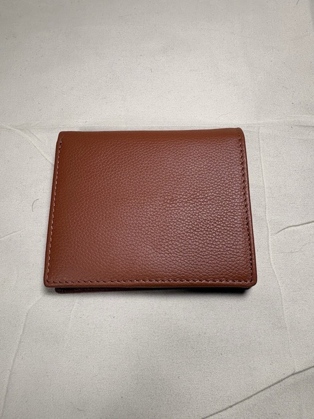 Bveyzi Ultra Slim Small Tan Leather Women Wallet RFID Blocking